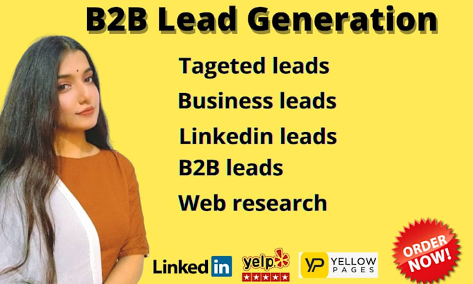 Gig Preview - Do b2b lead generation linkedin leads and valid prospect