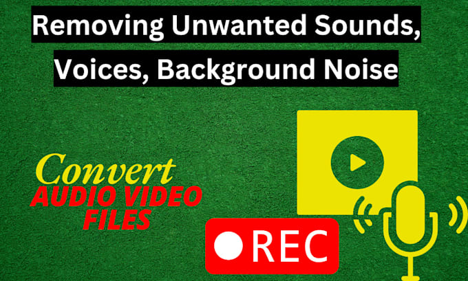 Gig Preview - Remove unwanted sounds and voices clean audio video files