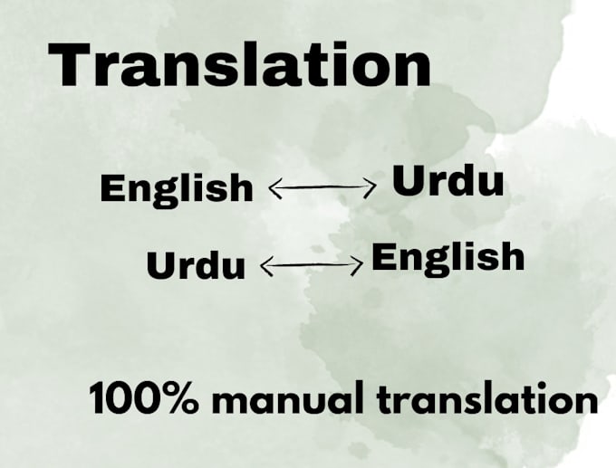 Gig Preview - Translate english to urdu and vice versa