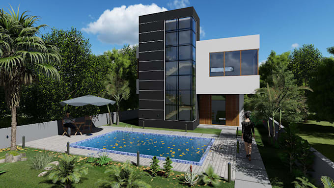 Gig Preview - Render commercial, residential interior and exterior design, 2d, 3d floor plan