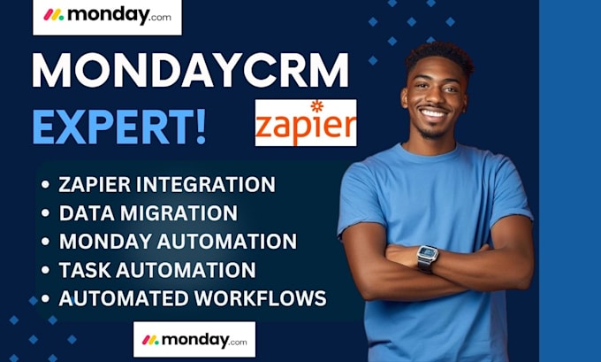 Gig Preview - Migrate data from any CRM to monday CRM, zapier integration with monday CRM