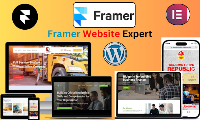 Gig Preview - Framer website landing page webflow, figma to framer wordpress