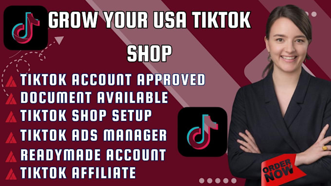 Gig Preview - Create non usa tiktok shop us tiktok account setup usa tiktok shop non resident