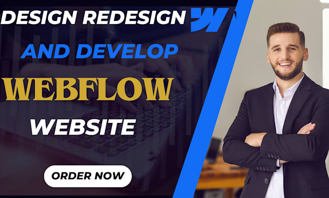 Gig Preview - Design, redesign or develop responsive webflow website and figma to webflow