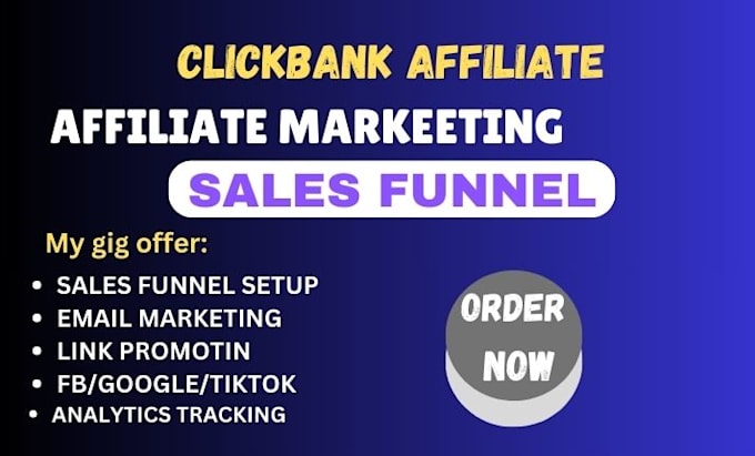 Gig Preview - Clickbank affiliate link promotion and marketing