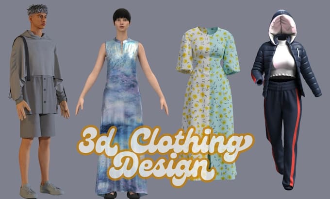 Gig Preview - Make realistic 3d clothing mockups 3d tracksuits mockups 3d garment design daz3d