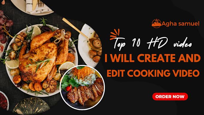 Gig Preview - Create and edit cooking video, food  recipe, cooking  recipe