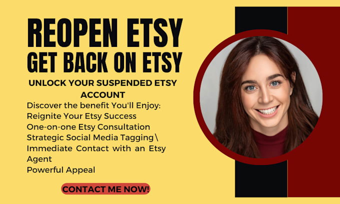 Bestseller - do etsy reinstatement write appeal letter reopen suspended etsy and live chat