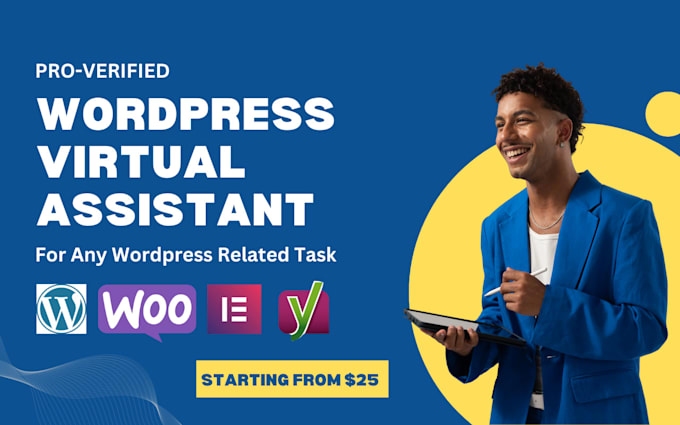 Gig Preview - Manage your wordpress website wordpress virtual assistant wordpress help wp VA