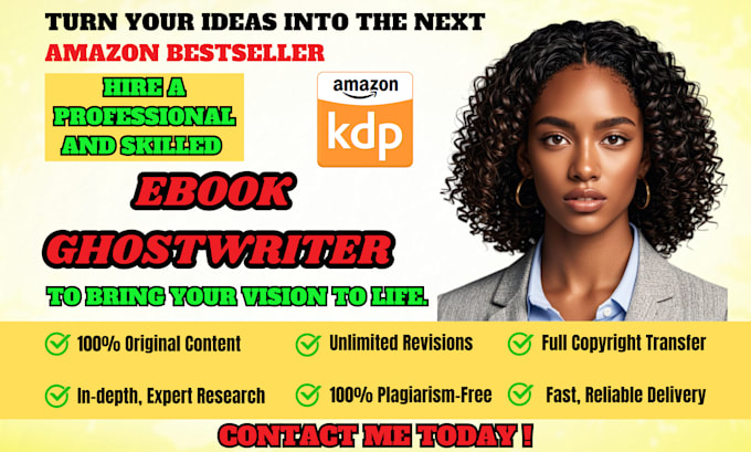 Gig Preview - Ghostwrite your 30k words nonfiction ebook, ebook ghostwriter, KDP book writer