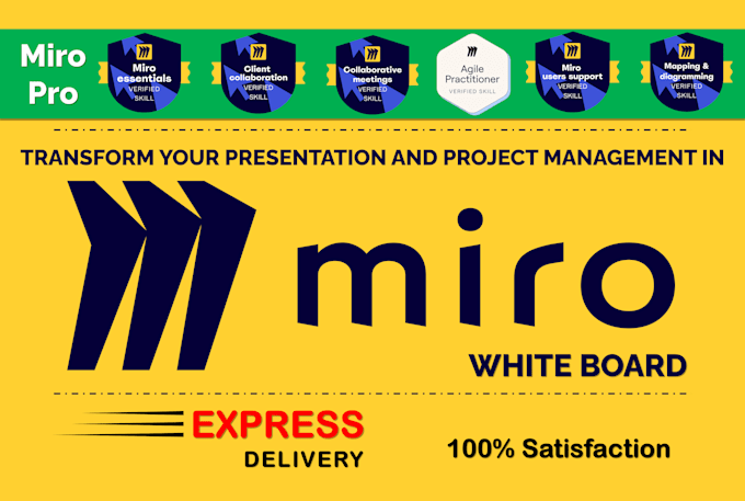 Gig Preview - Transform your project management and presentations with miro expertise