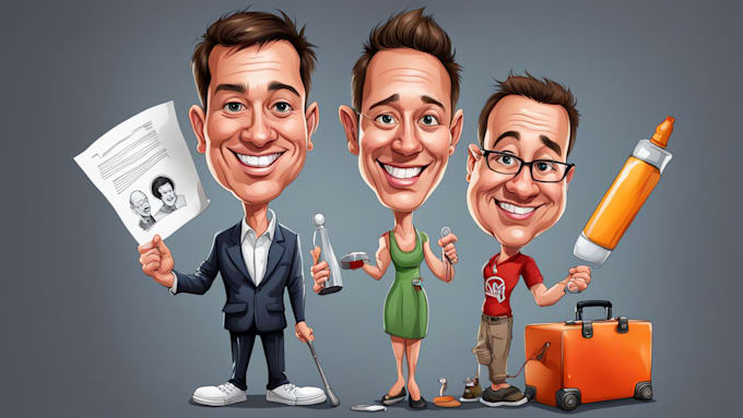 Gig Preview - Draw cartoon caricature from your photo