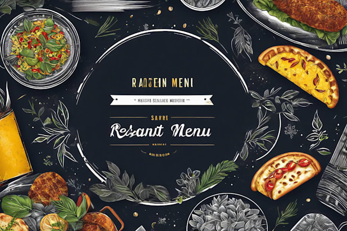 Gig Preview - Creative restaurant menu design