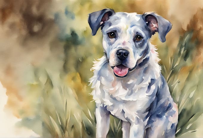 Gig Preview - Paint pet portrait in watercolor for you