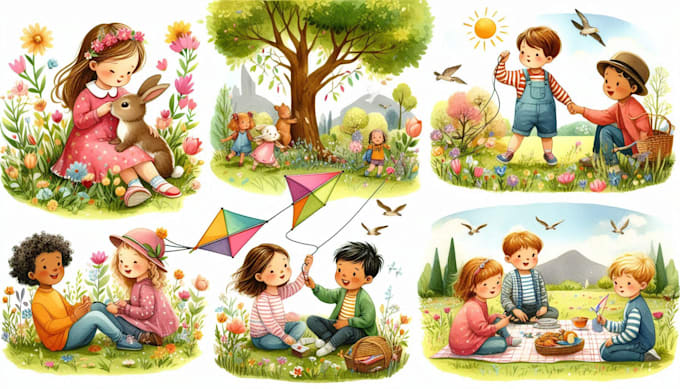 Bestseller - do watercolor children and christmas illustration