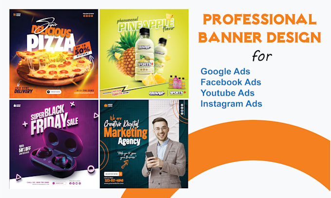 Gig Preview - Design a creative google ads, social media media banner