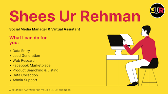 Gig Preview - Do any virtual assistant, data entry, and manager job