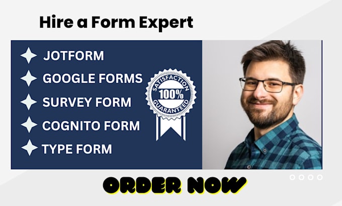 Gig Preview - Create and manage google forms, survey forms, jotform, cognito form, type form