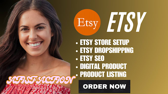 Gig Preview - Etsy drop shipping etsy seo listing promotion etsy digital product store