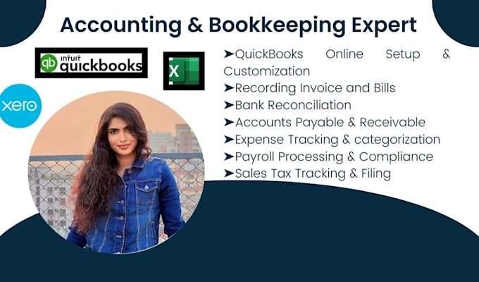 Gig Preview - Do bookkeeping services at quickbooks online and xero with bank reconciliation