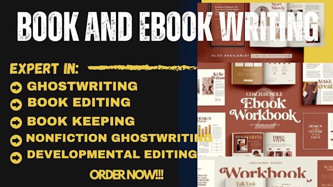 Gig Preview - Be your books and ebook writer, non fiction ghostwriter, developmental editor