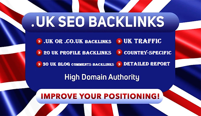 Gig Preview - Uk profile backlinks to target and rank websites in united kingdom