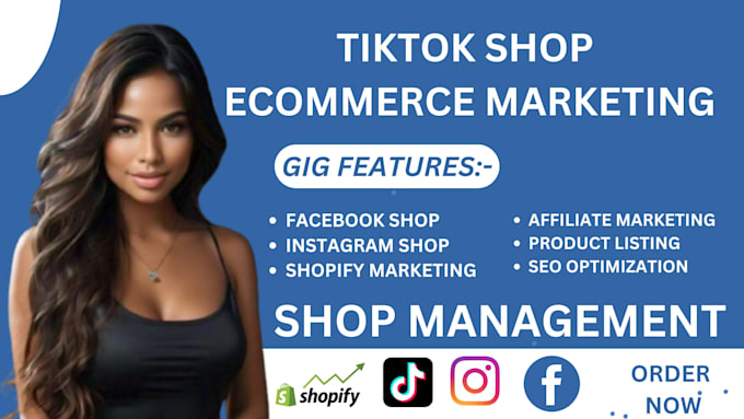 Gig Preview - Setup tiktok shop ads dropshipping affiliate program tik tok marketing on tiktok