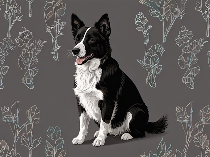 Gig Preview - Draw pet portrait vector line art