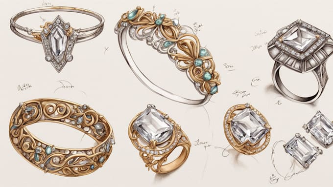 Gig Preview - Professional jewelry sketch design your concept