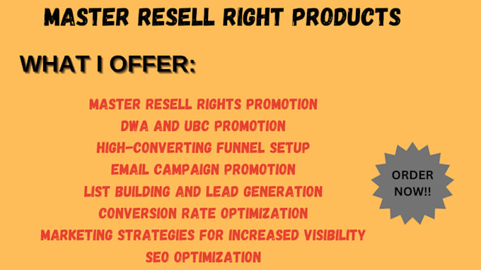 Gig Preview - Promote master resell rights courses using a sales funnel and an email marketing