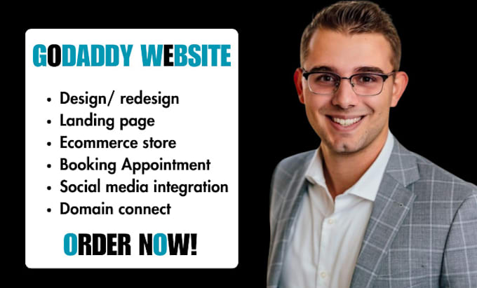 Gig Preview - Redesign your urgent godaddy website godaddy redesign godaddy design, redesign