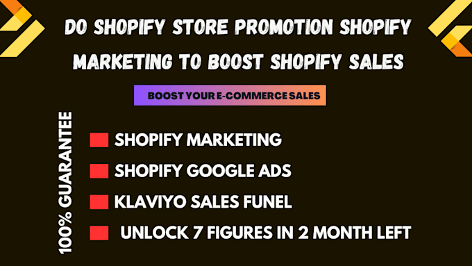 Gig Preview - Do shopify shopify store promotion shopify marketing to boost shopify sales