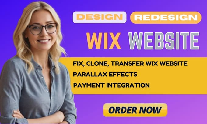 Gig Preview - Wix website design fix wix code wix redesign wix parallax effect fix domain