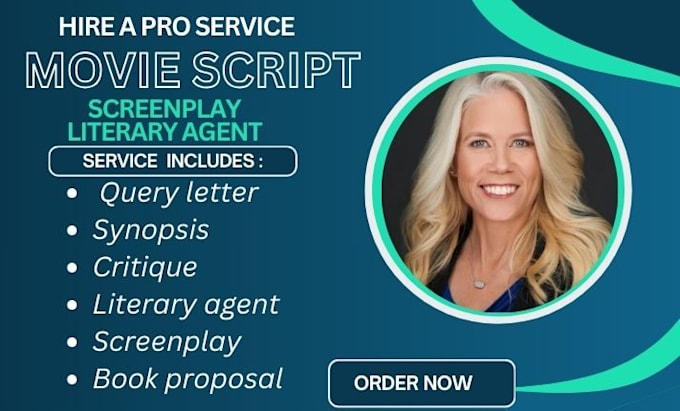 Gig Preview - Find agent to represent script, screenplay write query letter, proposal synopsis