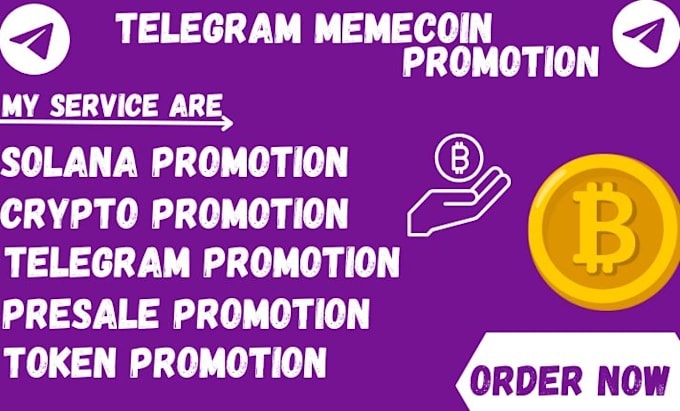 Gig Preview - Pump your sol memecoin, token pump, presale, base, crypto telegram promotion