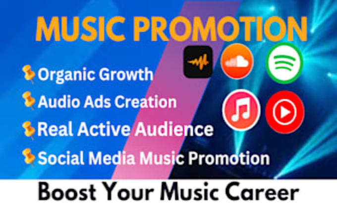 Gig Preview - Do oragnic music promotion of song from all music genres to all music platform