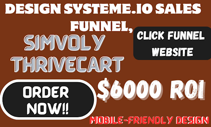 Gig Preview - Design systeme io sale funnel landing page, or click funnel systeme io website