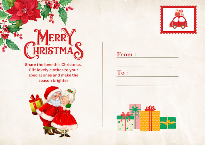 Gig Preview - Design christmas card, santa flyer, santa banner, santa card, greeting cards