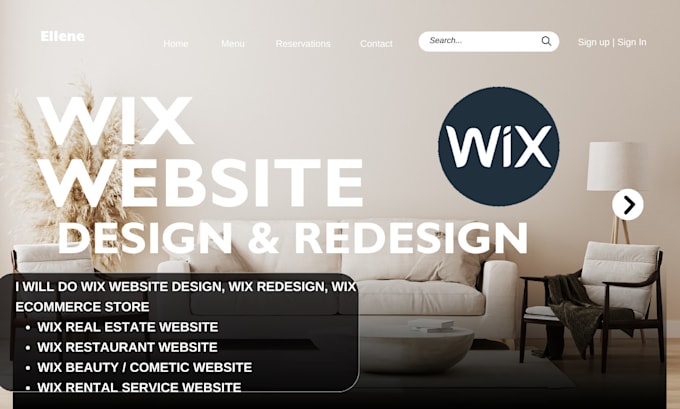 Gig Preview - Design wix website, redesign wix, wix online store appointment booking website