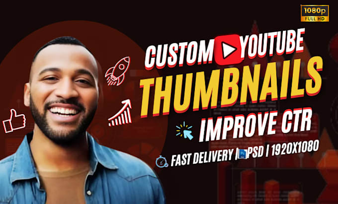 Bestseller - design eye catchy youtube thumbnail that attract viewers and CTR