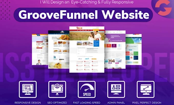 Gig Preview - Create groove funnels, groove landing page , groove pages, groove kart