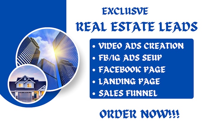 Gig Preview - Generate hot exclusive real estate leads for UK USA ca asia roofing business