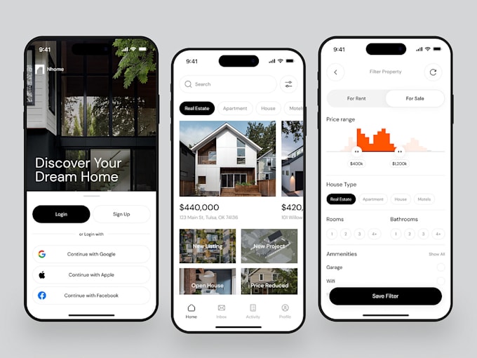 Gig Preview - Real estate app, house renting app, agent app, real estate website, property app