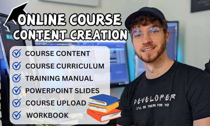 Gig Preview - Create online course content, ebook online course, course curriculum, ppt design