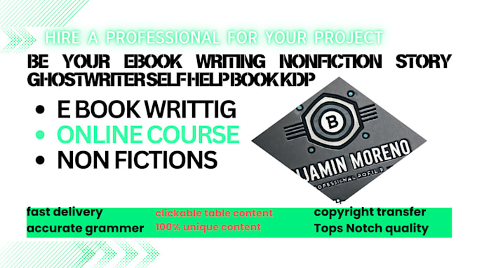 Gig Preview - Be your ebook writing nonfiction story ghostwriter self help book KDP