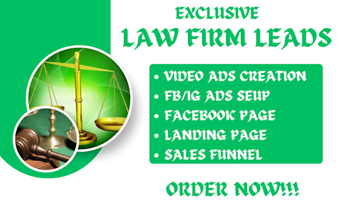 Gig Preview - Generate hot exclusive law firm leads for UK USA ca asia roofing business