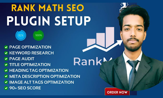 Gig Preview - Set up rank math SEO plugin for on page optimization