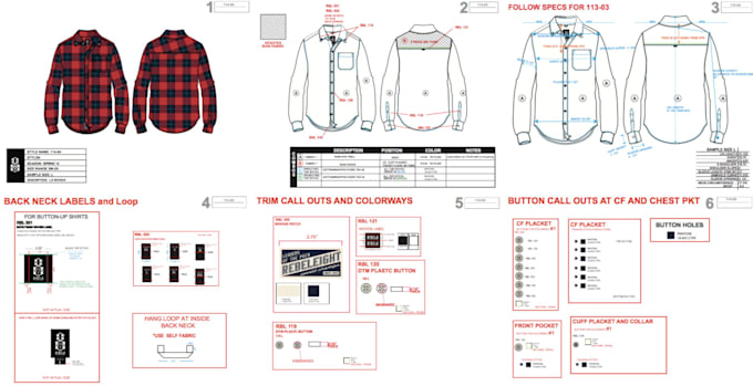 Gig Preview - Create a fashion tech pack for ready to wear clothing manufacturers