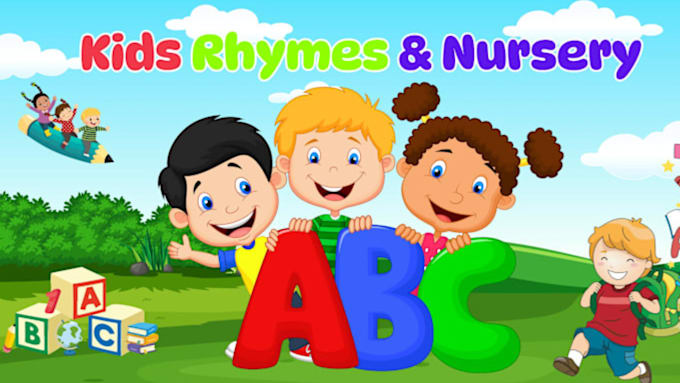 Gig Preview - Create best 3d kids learning videos, nursery rhymes youtube video