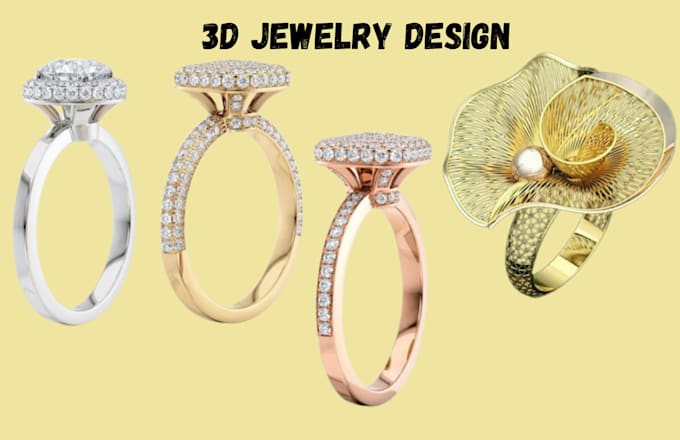 Gig Preview - Do the 3d cad model of 3d jewelry design and realistic render for 3d printing